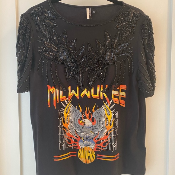 Vintage Beaded Milwaukee Raiders Tee by TopShop - Picture 2 of 4